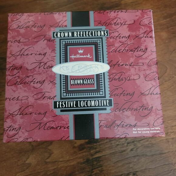 1998 Hallmark Crown Reflections Locomotive Blown Glass Ornament - Picture 5 of 6